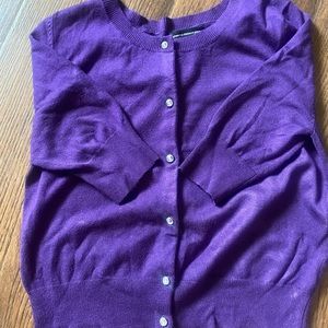 Express Purple Cardigan with Rhinestone Button's size small